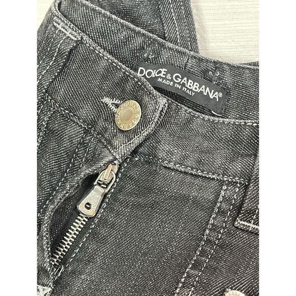 Dolce & Gabbana Skinny Ankle Zip Low Rise Jeans Black Gray Women’s 38 IT 28x31” - Picture 6 of 13